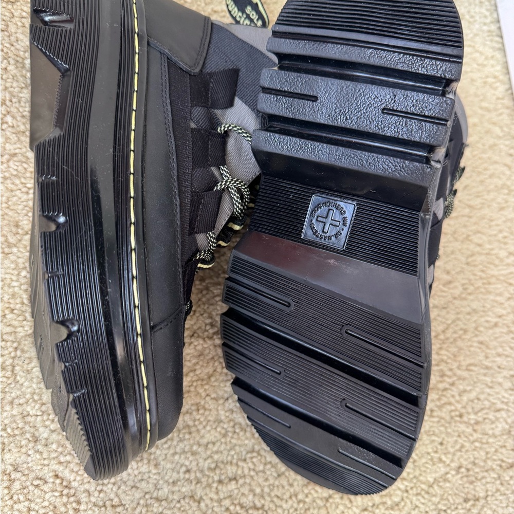 Dr. Martens Black and Gray Boots with Chunky Supportive Design - Picture 3 of 4